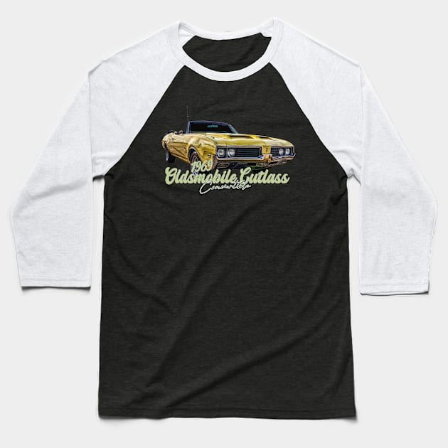 1969 Oldsmobile Cutlass Convertible Baseball T-Shirt by Gestalt Imagery